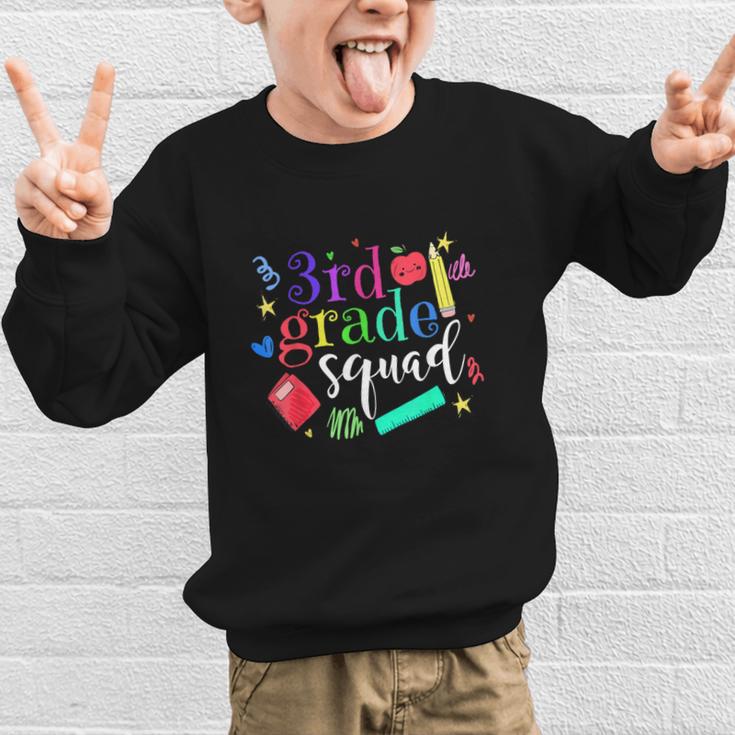 3rd Grade Squad Back To School Team Third Grade Graphic Kid Sweatshirt 3rd Grade Squad Back To School Team Third Grade Graphic Kid Sweatshirt
