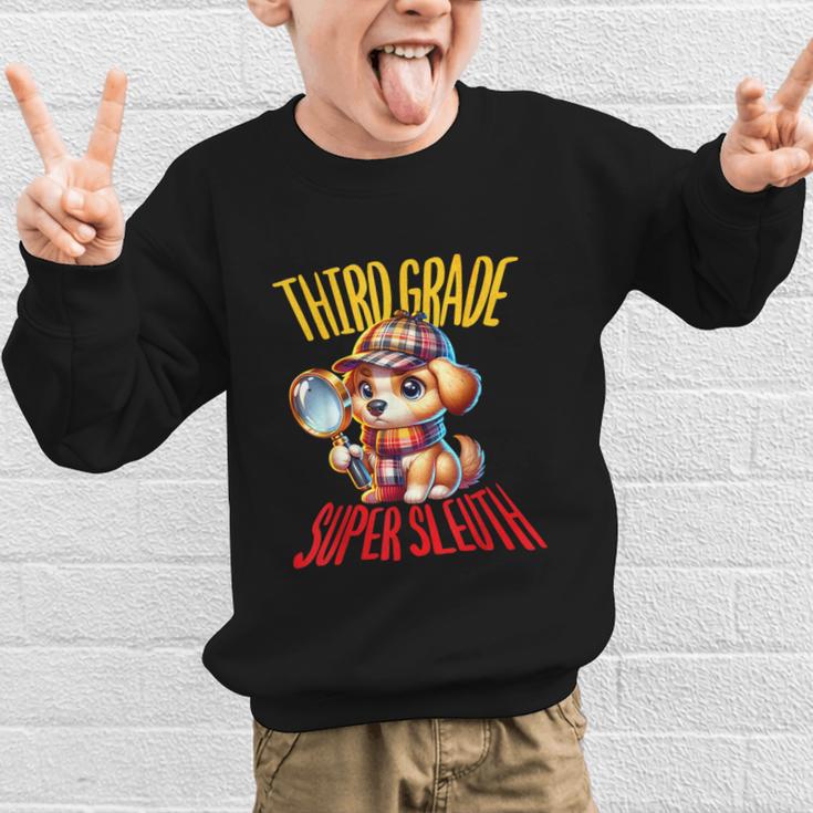 3rd Grade Super Sleuth Dog Detective Back To School Kids Graphic Kid Sweatshirt 3rd Grade Super Sleuth Dog Detective Back To School Kids Graphic Kid Sweatshirt