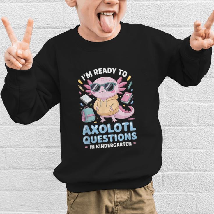 Axolotl Questions Kindergarten Back To School Graphic Kid Sweatshirt