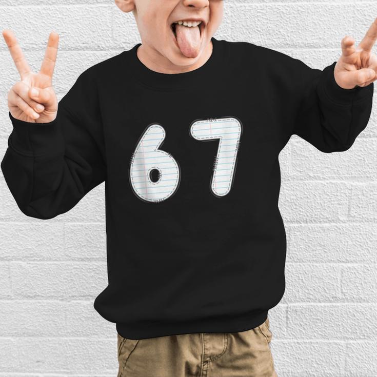 Back To School 67 Notebook Number For Class Year Graphic Kid Sweatshirt Back To School 67 Notebook Number For Class Year Graphic Kid Sweatshirt