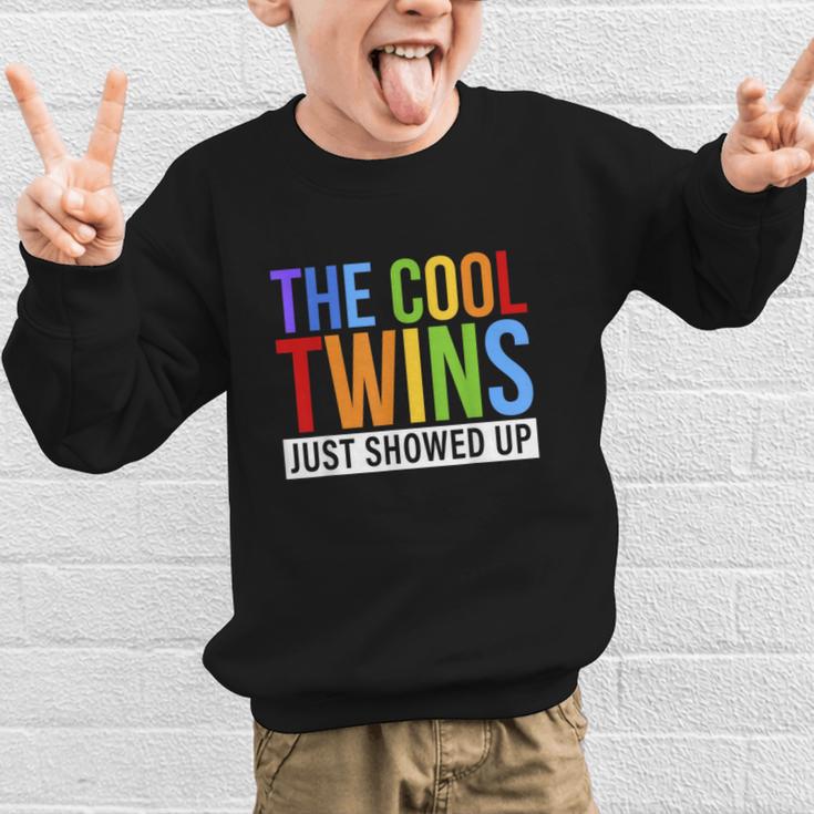 Back To School Cool Twins Just Showed Up Kid Boy Teen Twin Graphic Kid Sweatshirt