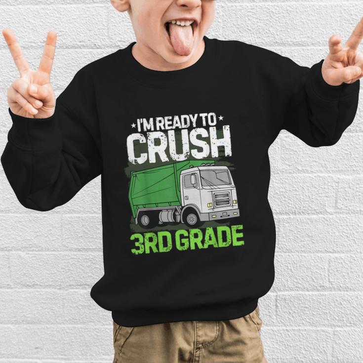 Back To School First Day Of 3rd Grade Garbage Truck Boys Graphic Kid Sweatshirt