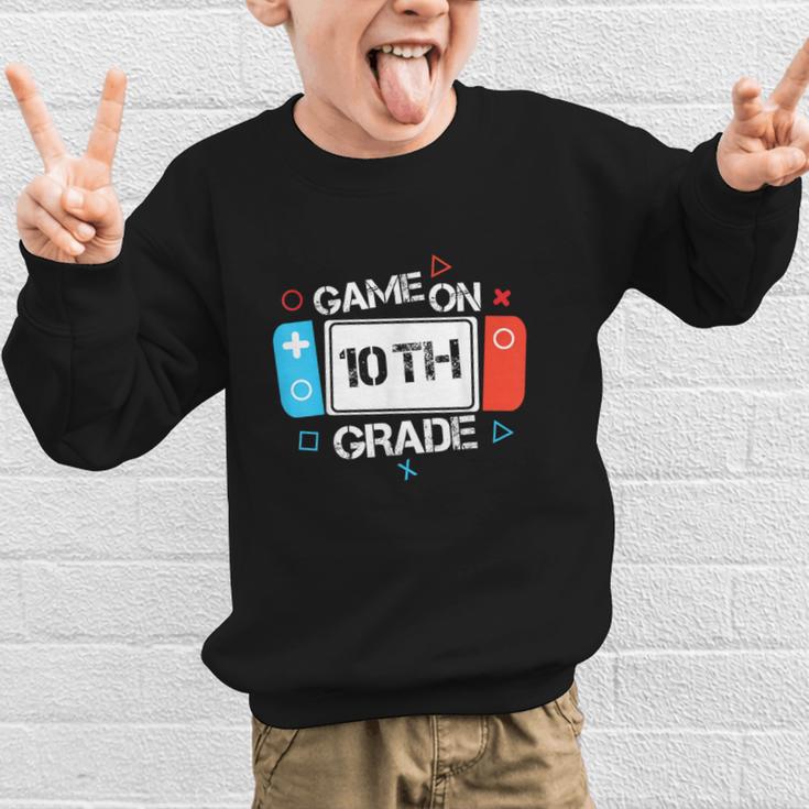 Back To School Game On 10th Grade Gamer Kids Boys Girl Graphic Kid Sweatshirt Back To School Game On 10th Grade Gamer Kids Boys Girl Graphic Kid Sweatshirt