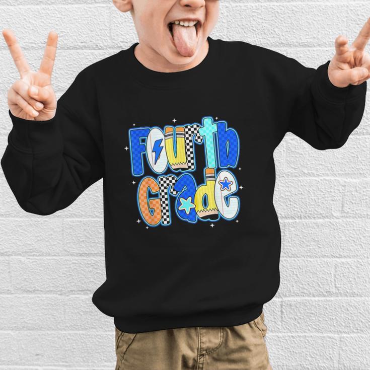 Back To School Hello Fourth Grade Team 4th Grade Boy Girl Graphic Kid Sweatshirt Back To School Hello Fourth Grade Team 4th Grade Boy Girl Graphic Kid Sweatshirt