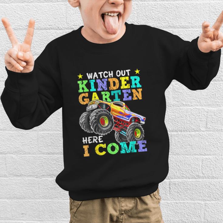 Back To School Kindergarten Here I Come For Boy Kid Truck Graphic Kid Sweatshirt Back To School Kindergarten Here I Come For Boy Kid Truck Graphic Kid Sweatshirt