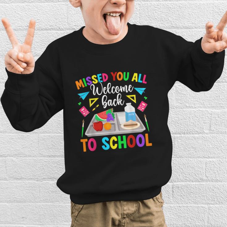 Back To School Lunch Lady First Day Of School Lunch Lady Graphic Kid Sweatshirt