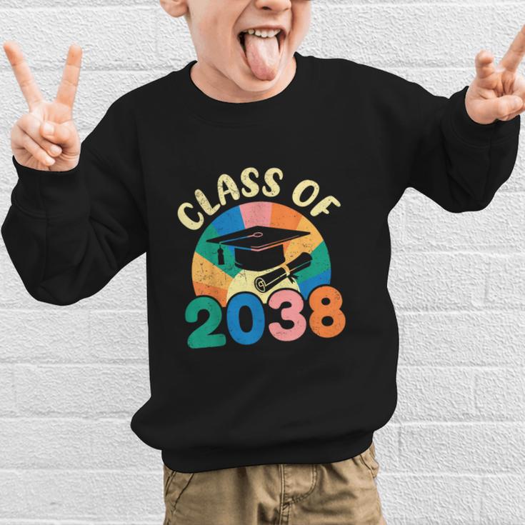 Back To School Pre-K Kindergarten Graduation Class Of 2038 Graphic Kid Sweatshirt