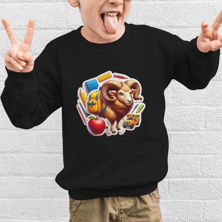 Back To School Ram Boys Girls Student Kids Lover Farmer Cute Graphic Kid Sweatshirt Back To School Ram Boys Girls Student Kids Lover Farmer Cute Graphic Kid Sweatshirt