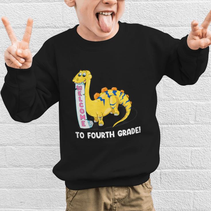 Back To School Welcome To Fourth Grade Graphic Kid Sweatshirt