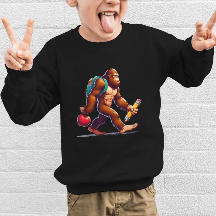 Bigfoot Lovers Pencil Back To School Kids Boys Girls Graphic Kid Sweatshirt