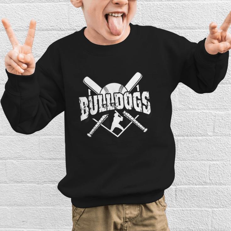 Bulldogs Baseball Back To School Spirit Graphic Kid Sweatshirt