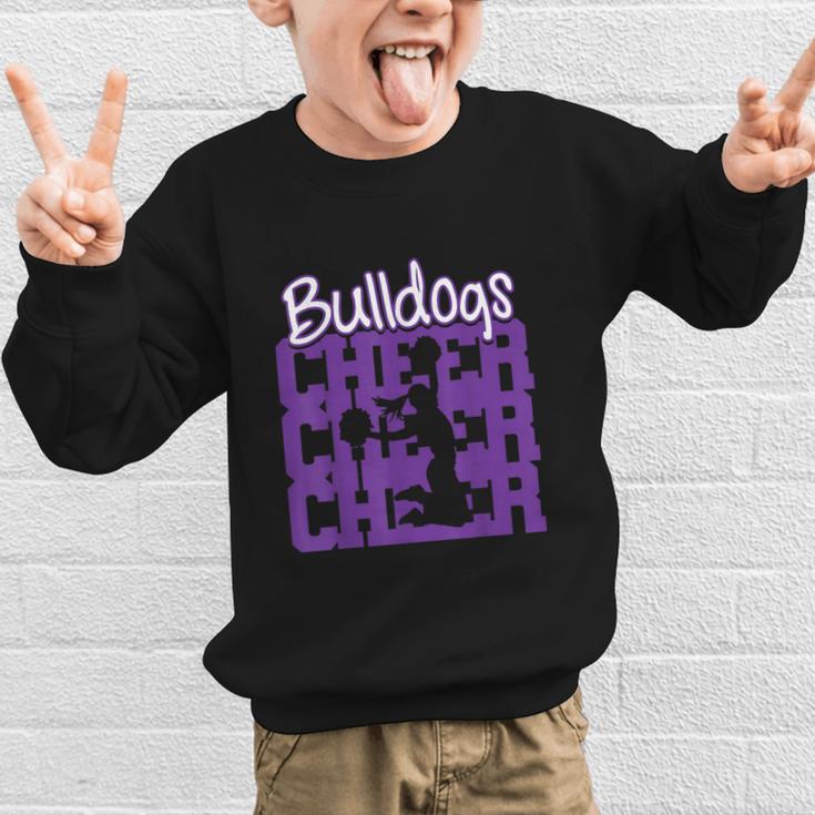 Bulldogs Cheer Back To School Cheerleading Spirit P Graphic Kid Sweatshirt Bulldogs Cheer Back To School Cheerleading Spirit P Graphic Kid Sweatshirt