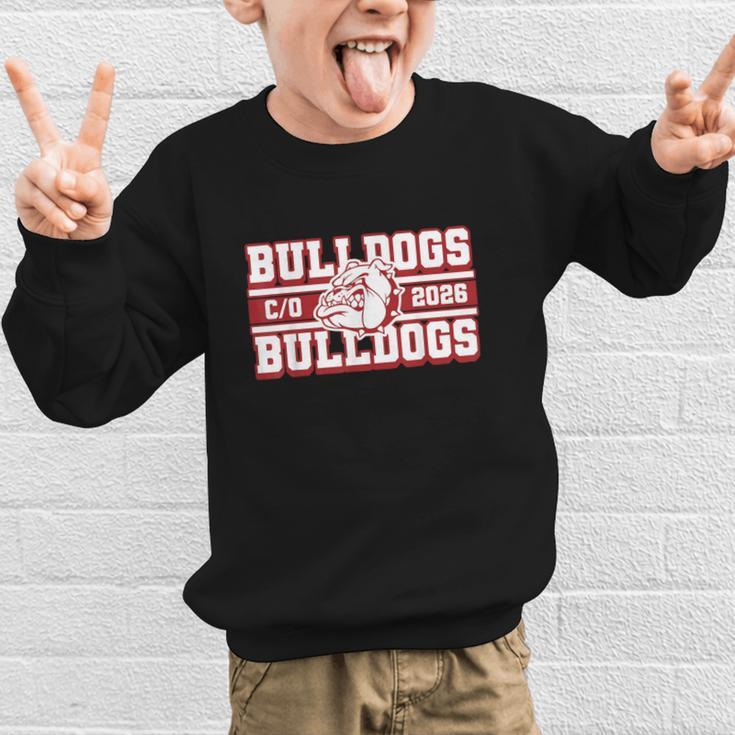 Bulldogs Class Of 2026 Back To School Senior Spirit M Graphic Kid Sweatshirt Bulldogs Class Of 2026 Back To School Senior Spirit M Graphic Kid Sweatshirt
