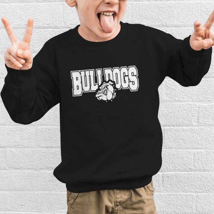 Bulldogs High School Spirit Fan Team Bulldog Back To School Graphic Kid Sweatshirt Bulldogs High School Spirit Fan Team Bulldog Back To School Graphic Kid Sweatshirt
