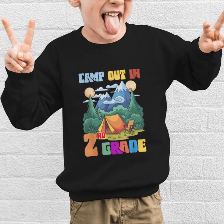 Camp Out In 2nd Grade Back To School For Camping Lover Graphic Kid Sweatshirt