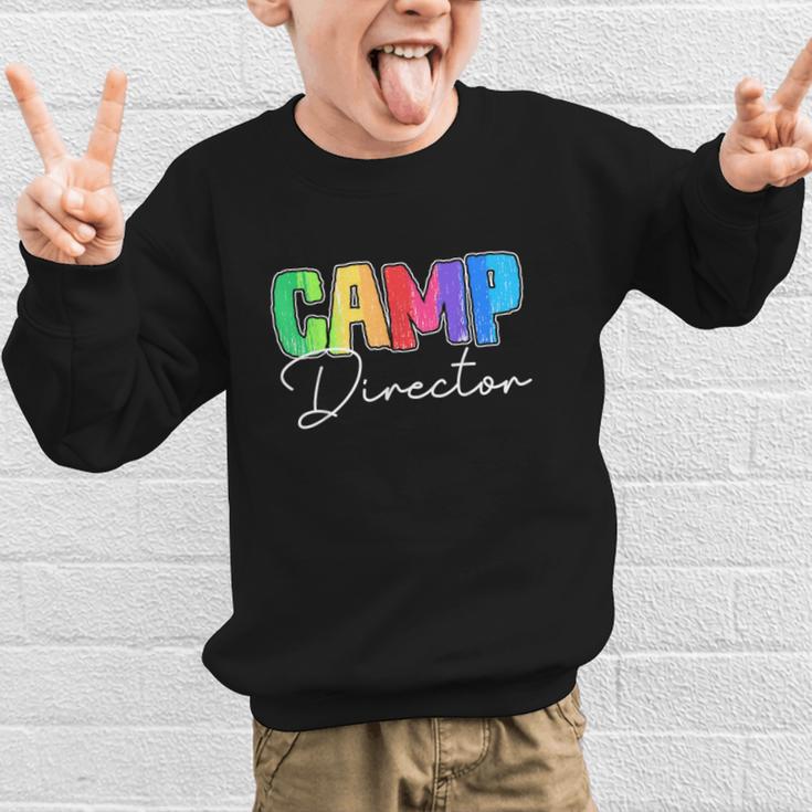 Camp Director Counselor Camper Camping Back To School Graphic Kid Sweatshirt Camp Director Counselor Camper Camping Back To School Graphic Kid Sweatshirt