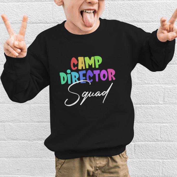 Camp Director Squad Counselor Camper Camping Back To School Graphic Kid Sweatshirt Camp Director Squad Counselor Camper Camping Back To School Graphic Kid Sweatshirt