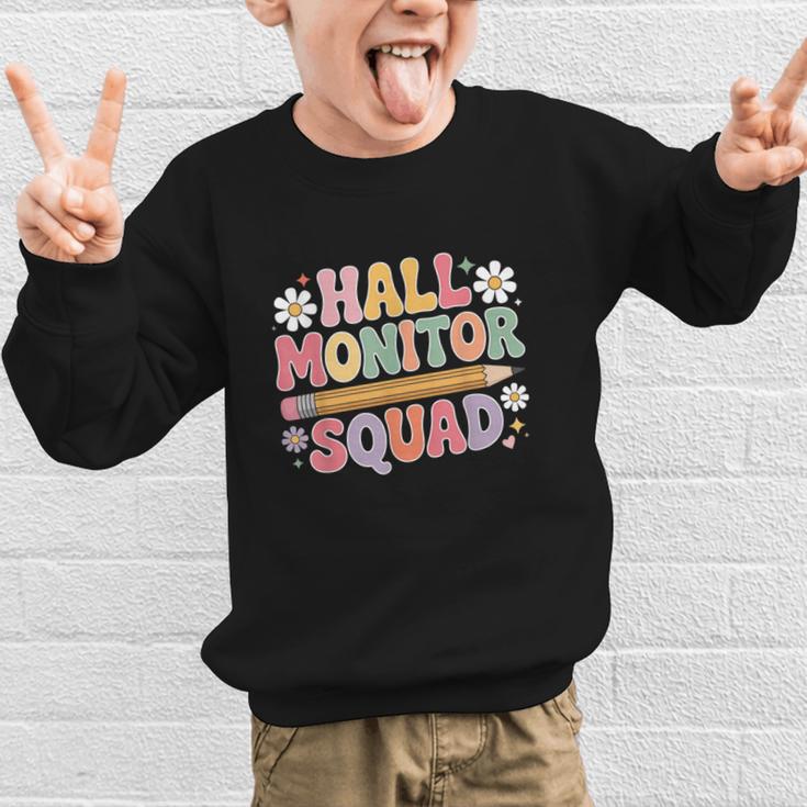 Campus School Hall Monitor Squad Patrol Back To School Graphic Kid Sweatshirt Campus School Hall Monitor Squad Patrol Back To School Graphic Kid Sweatshirt