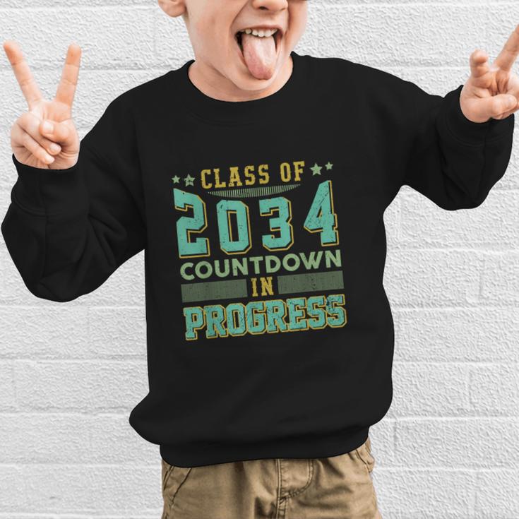 Class Of 2034 Countdown In Progress Fun Back To School Retro Graphic Kid Sweatshirt Class Of 2034 Countdown In Progress Fun Back To School Retro Graphic Kid Sweatshirt