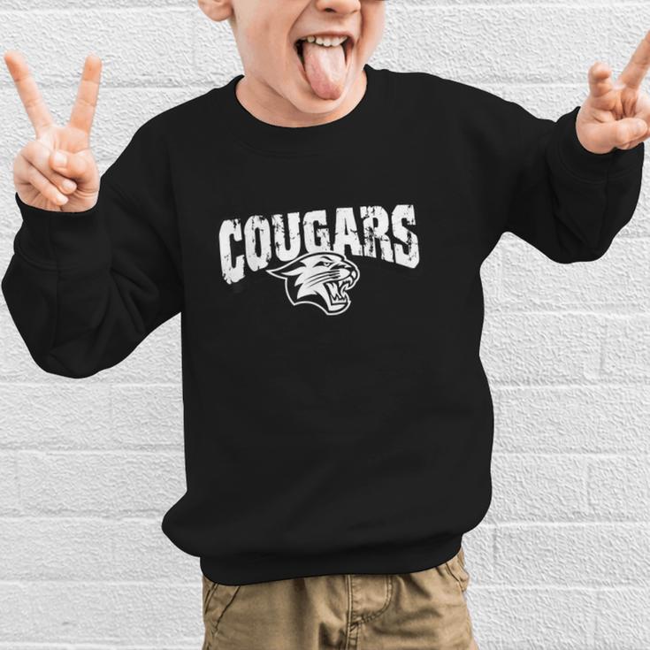 Cougars Back To School Spirit Graphic Kid Sweatshirt Cougars Back To School Spirit Graphic Kid Sweatshirt