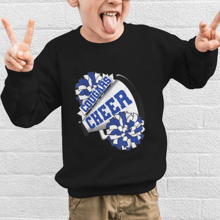 Cougars Cheer Back To School Cheerleading Spirit B Graphic Kid Sweatshirt Cougars Cheer Back To School Cheerleading Spirit B Graphic Kid Sweatshirt