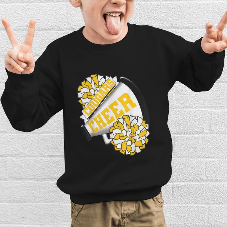 Cougars Cheer Back To School Cheerleading Spirit GY Graphic Kid Sweatshirt Cougars Cheer Back To School Cheerleading Spirit GY Graphic Kid Sweatshirt