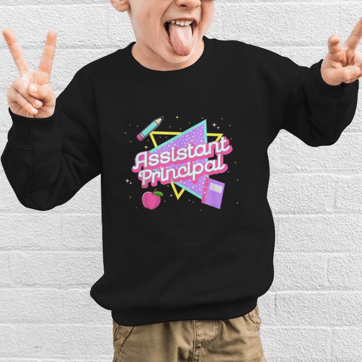 Cute Assistant Principal Shirt 80's 90's Back To School Graphic Kid Sweatshirt