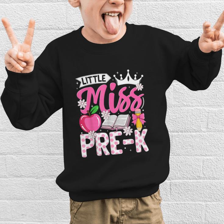 Cute Back To School Pre-K First Day Of School Pre-K Girls Graphic Kid Sweatshirt