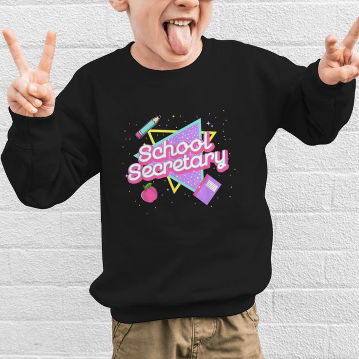 Cute School Secretary Shirt 80's 90's Back To School Graphic Kid Sweatshirt Cute School Secretary Shirt 80's 90's Back To School Graphic Kid Sweatshirt