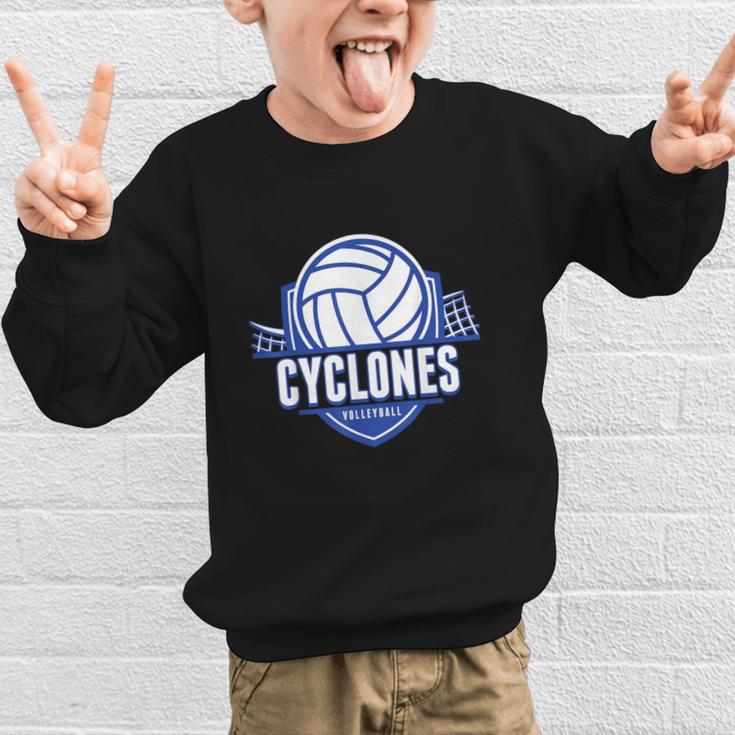 Cyclones Volleyball Back To School Spirit B Graphic Kid Sweatshirt Cyclones Volleyball Back To School Spirit B Graphic Kid Sweatshirt