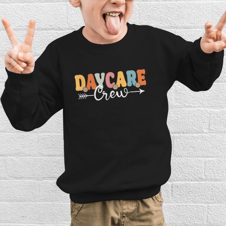 Daycare Crew Back To School Childcare Provider Graphic Kid Sweatshirt Daycare Crew Back To School Childcare Provider Graphic Kid Sweatshirt