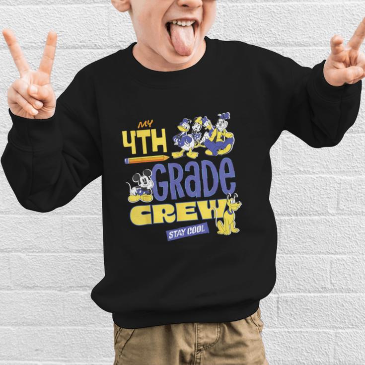 Disney My 4th Grade Crew Stay Cool Back To School Friends Graphic Kid Sweatshirt