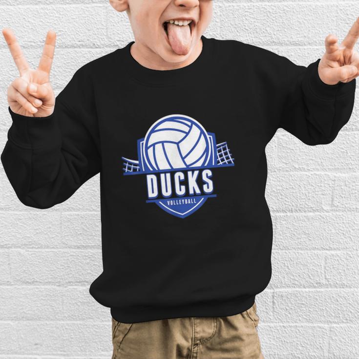 Ducks Volleyball Back To School Spirit B Graphic Kid Sweatshirt