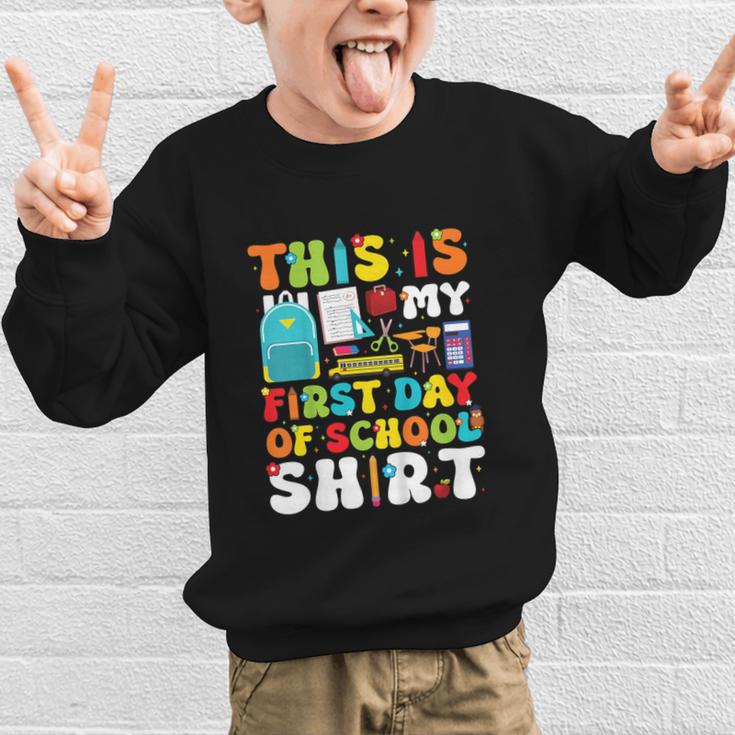 First Day Of School Shirt Boys Girls Back To School Graphic Kid Sweatshirt First Day Of School Shirt Boys Girls Back To School Graphic Kid Sweatshirt