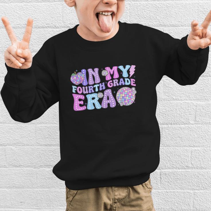 In My Fourth Grade Era Retro Back To School Disco Ball Graphic Kid Sweatshirt