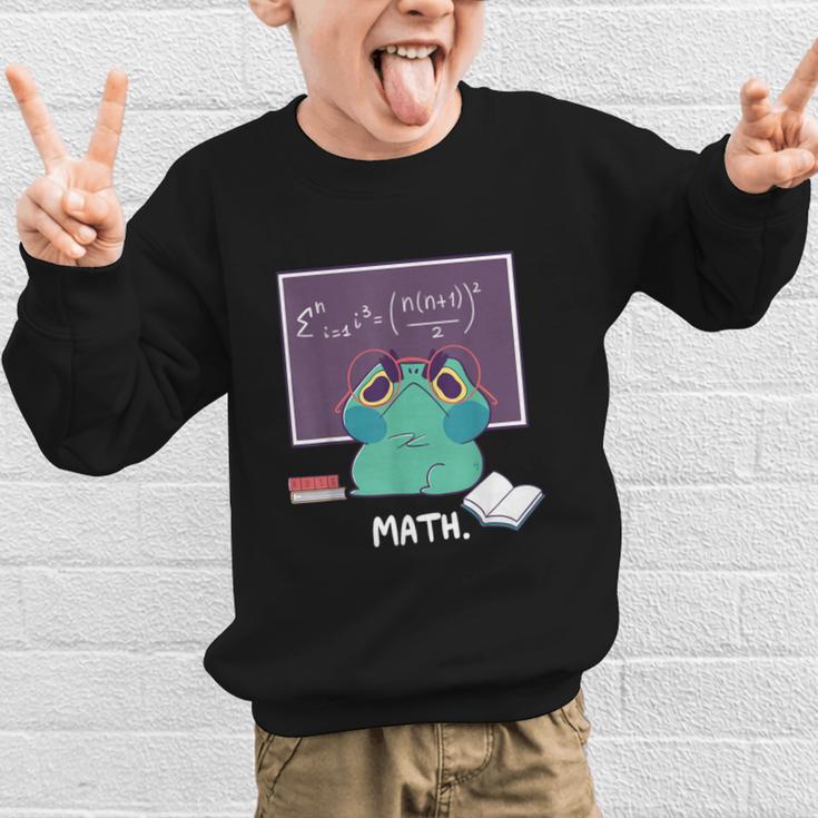 Frog Hates Math Kawaii Science Back To School Kids Graphic Kid Sweatshirt Frog Hates Math Kawaii Science Back To School Kids Graphic Kid Sweatshirt