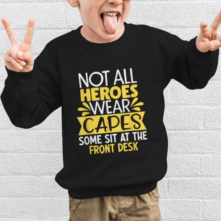 Front Office Desk Administrator Back To School Reception Graphic Kid Sweatshirt Front Office Desk Administrator Back To School Reception Graphic Kid Sweatshirt