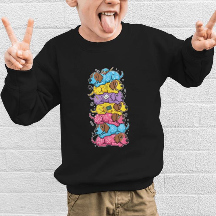 German Shorthaired Pointer Rainbow Back To School Boys Girls Graphic Kid Sweatshirt German Shorthaired Pointer Rainbow Back To School Boys Girls Graphic Kid Sweatshirt