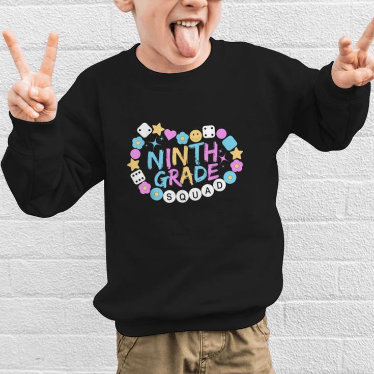 Girls 9th Grade Vibes Back To School Ninth Grade Graphic Kid Sweatshirt