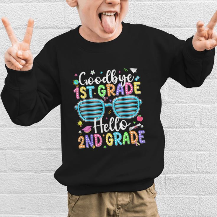 Goodbye 1st Grade Hello 2nd Grade Graduation Back To School Graphic Kid Sweatshirt Goodbye 1st Grade Hello 2nd Grade Graduation Back To School Graphic Kid Sweatshirt