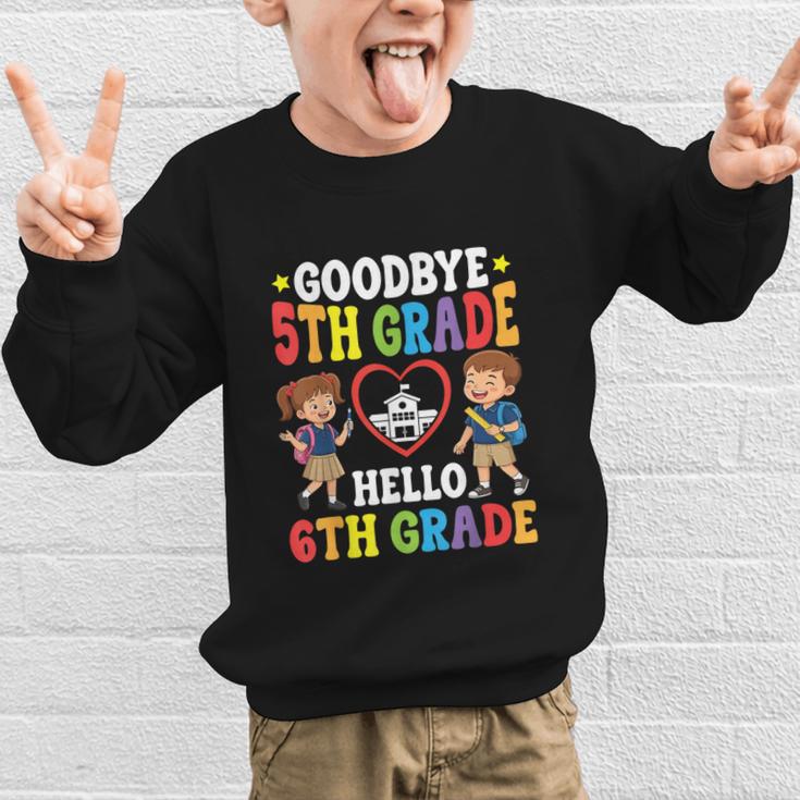 Goodbye 5th Grade Hello 6th Grade Graduate Back To School Graphic Kid Sweatshirt Goodbye 5th Grade Hello 6th Grade Graduate Back To School Graphic Kid Sweatshirt