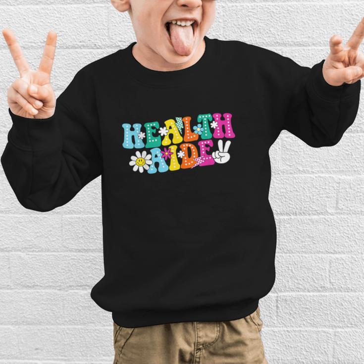 Health Aide Squad Admin Squad Back To School Graphic Kid Sweatshirt