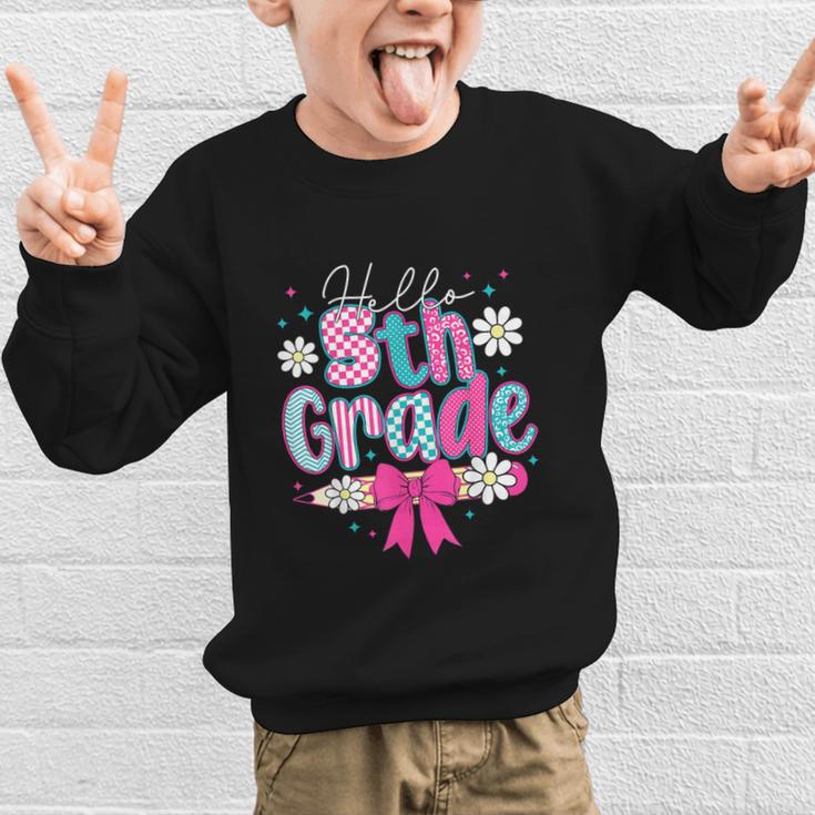 Hello Fifth Grade Team 5th Grade Back To School Boys Girls Graphic Kid Sweatshirt Hello Fifth Grade Team 5th Grade Back To School Boys Girls Graphic Kid Sweatshirt