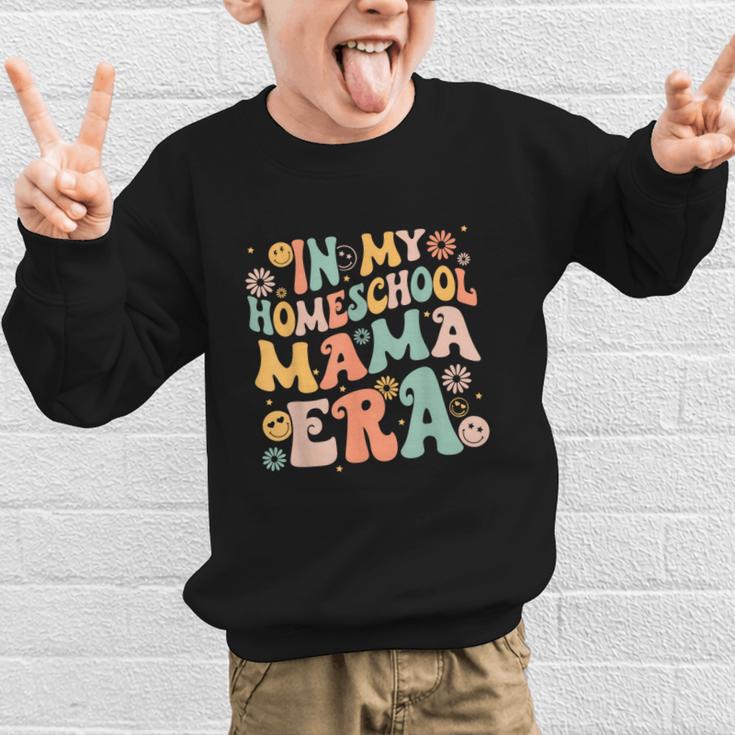 In My Homeschool Mama Era Retro Back To School Graphic Kid Sweatshirt In My Homeschool Mama Era Retro Back To School Graphic Kid Sweatshirt