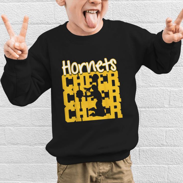 Hornets Cheer Back To School Cheerleading Spirit GY Graphic Kid Sweatshirt Hornets Cheer Back To School Cheerleading Spirit GY Graphic Kid Sweatshirt