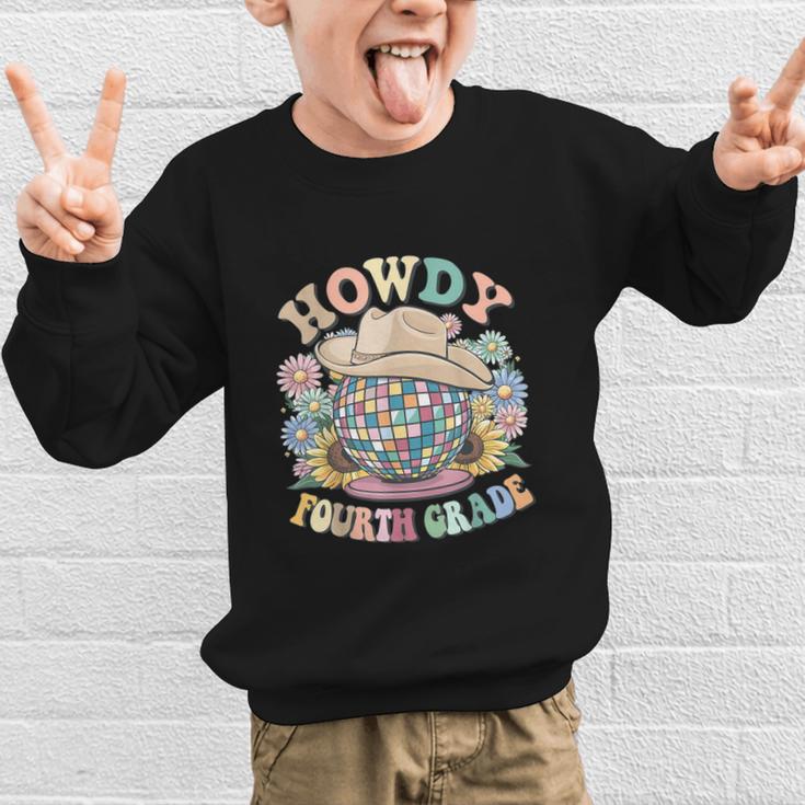 Howdy Fourth Grade Cowgirl Western 4th Grade Back To School Graphic Kid Sweatshirt Howdy Fourth Grade Cowgirl Western 4th Grade Back To School Graphic Kid Sweatshirt
