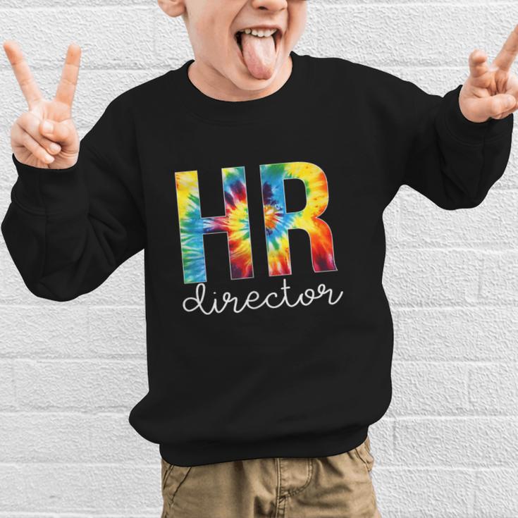 HR Director For Work Tie Dye Back To School Appreciation Day Graphic Kid Sweatshirt HR Director For Work Tie Dye Back To School Appreciation Day Graphic Kid Sweatshirt