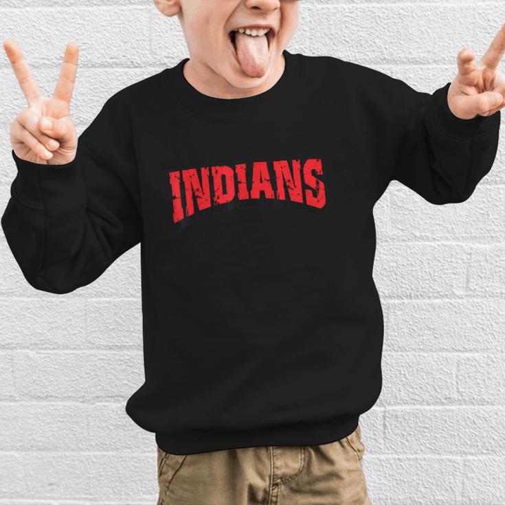 Indians Back To School Spirit R Graphic Kid Sweatshirt Indians Back To School Spirit R Graphic Kid Sweatshirt