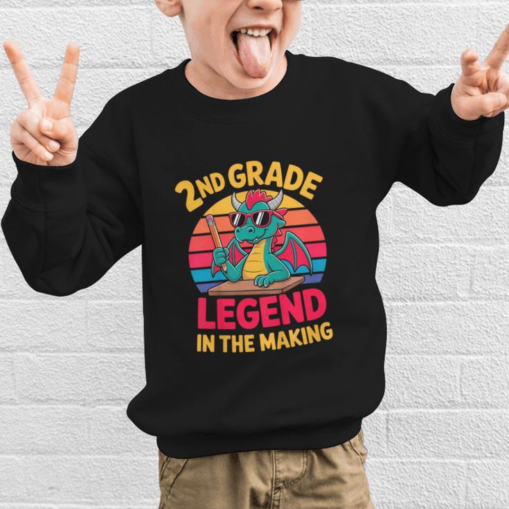 Kids 2nd Grade Dragon Boys Girls Back To School Graphic Kid Sweatshirt