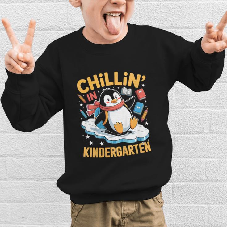 Kids Chillin In Kindergarten Penguin Student Back To School Boys Graphic Kid Sweatshirt Kids Chillin In Kindergarten Penguin Student Back To School Boys Graphic Kid Sweatshirt
